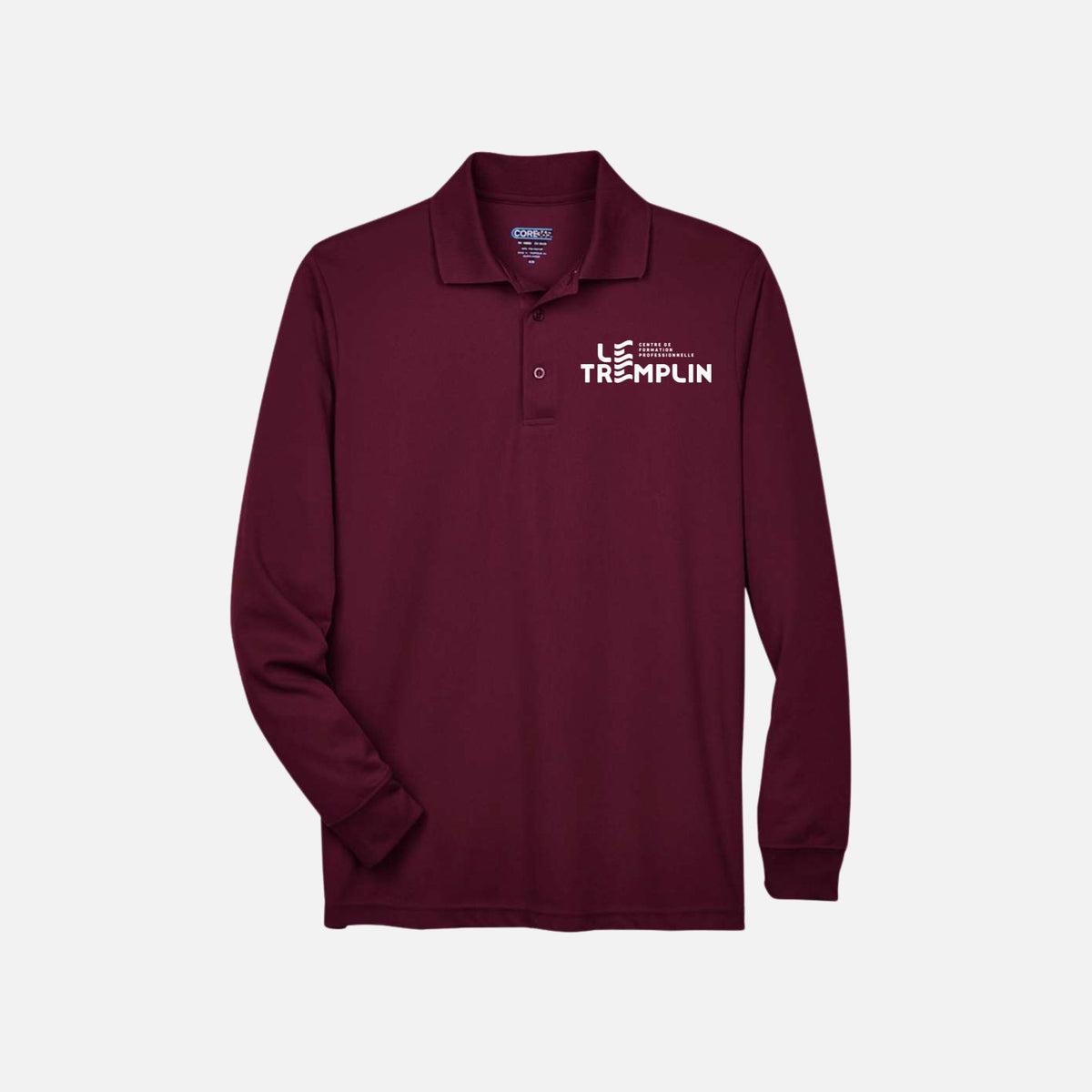 Polo-ML-homme-Core365-88192-marron-1