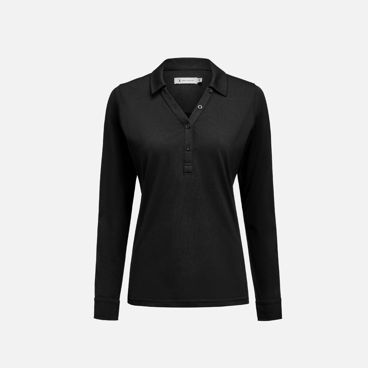 Polo-femme-2125043C-James-Harvest-Noir-devant