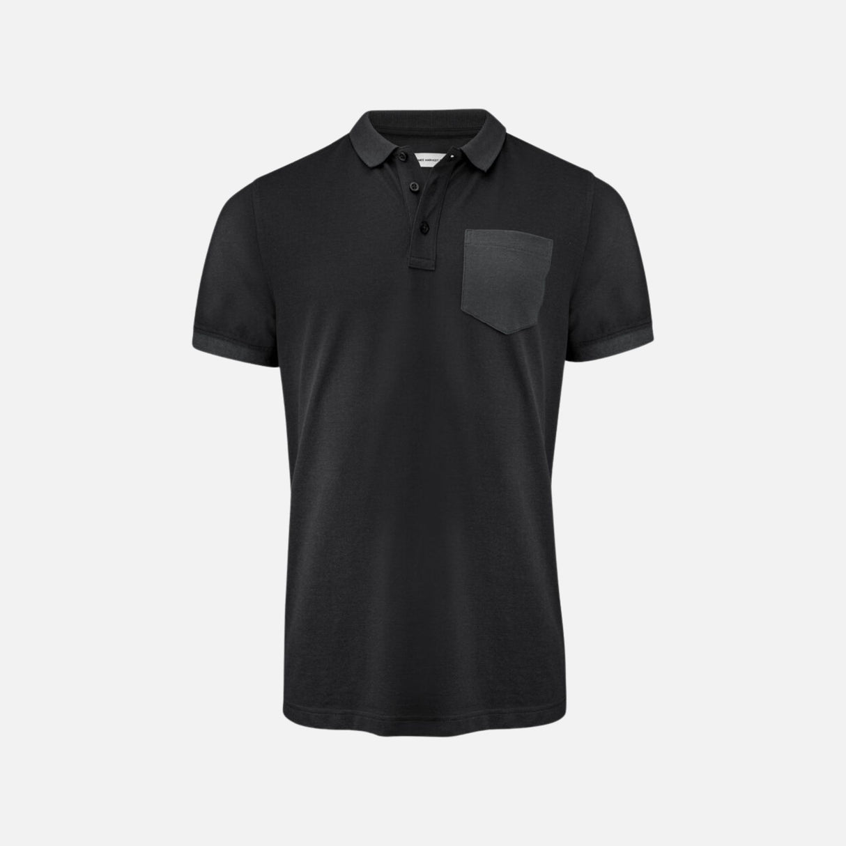 Polo pour homme James Harvest bicolore noir et gris, vêtement polo en coton avec col classique et manches courtes.