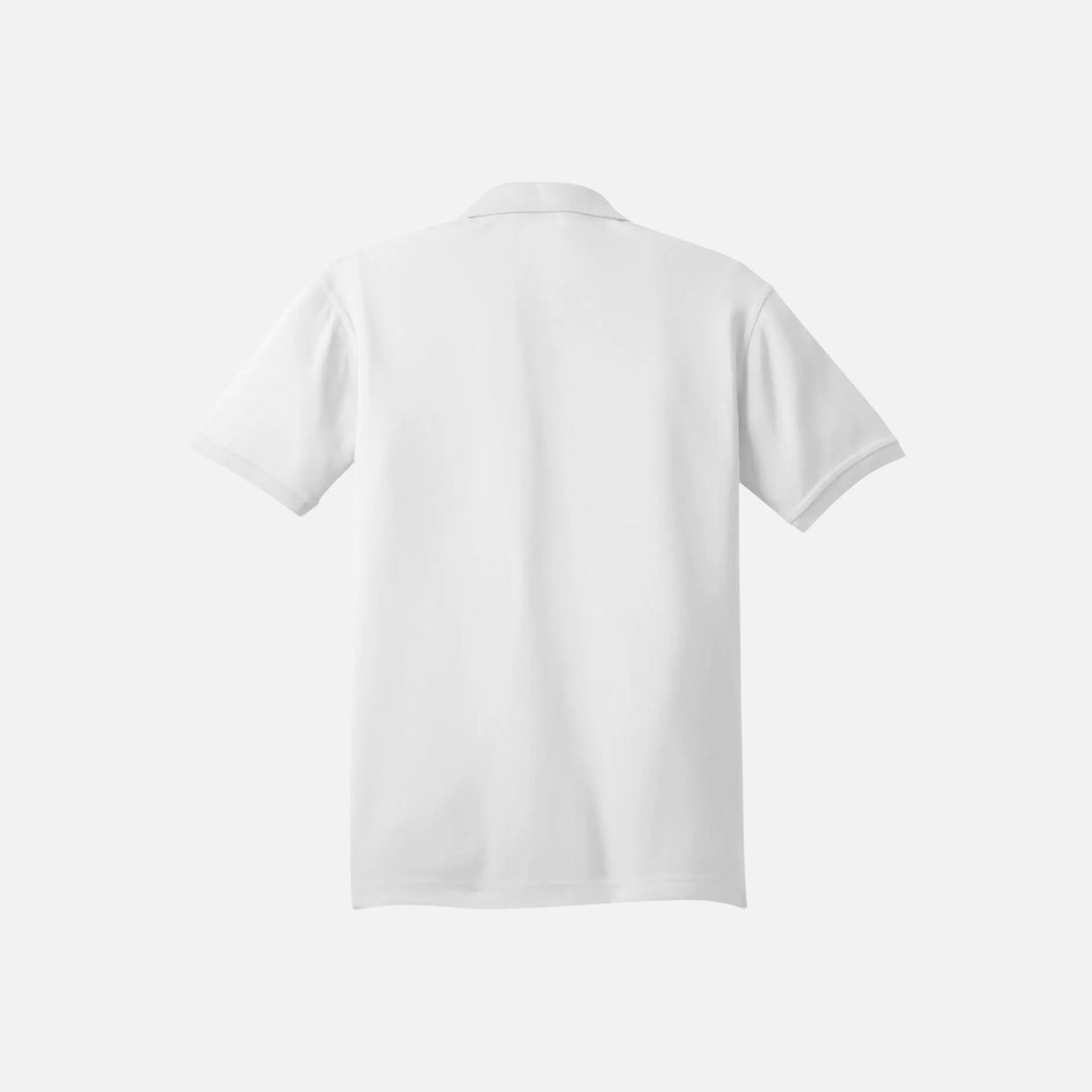 Polo à manches courtes OGIO OG101 blanc avec col classique, tissu léger et ajusté, parfait pour un style décontracté.