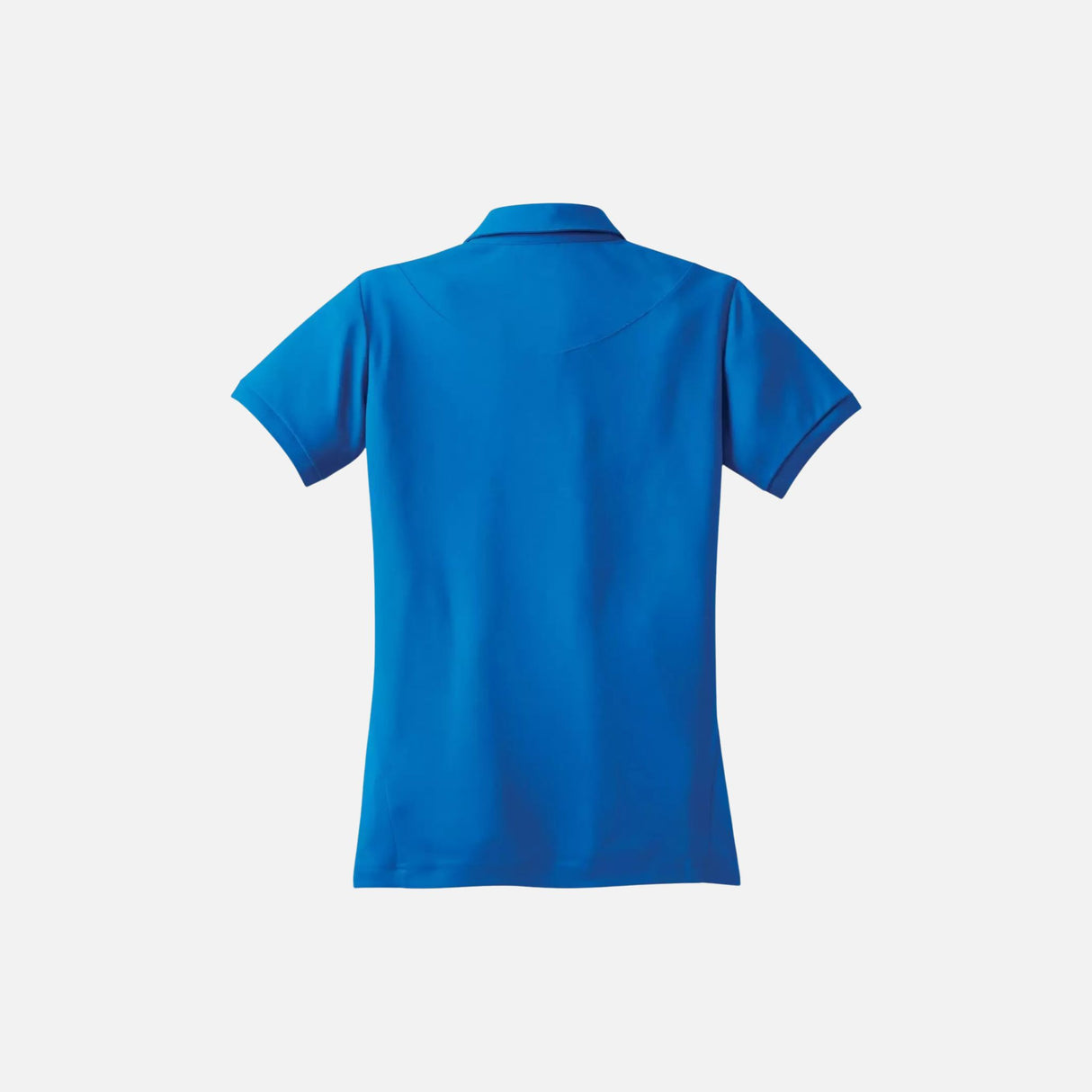 Polo à manches courtes pour femme OGIO, vêtement polo en tissu bleu avec col et boutons, élégance décontractée.