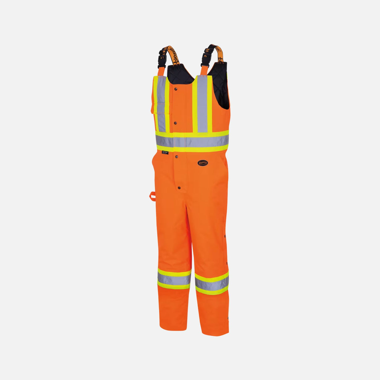 Salopette de sécurité haute visibilité imperméable Surewerx, orange, isolante et résistante, adaptée pour le travail en extérieur.