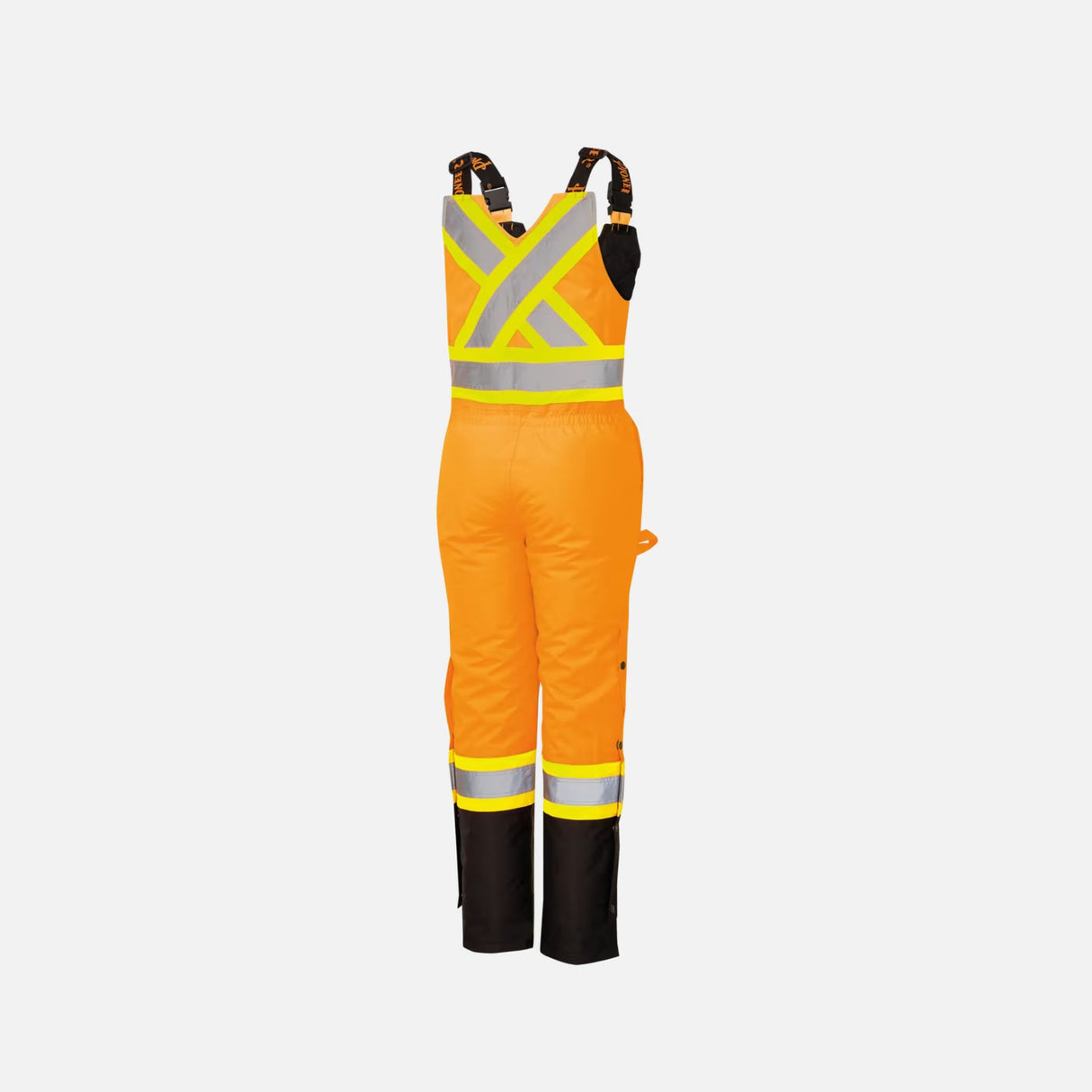 Salopette de sécurité imperméable pour femme, haute visibilité orange et noire, vêtement de sécurité Surewerx, confort isolé.