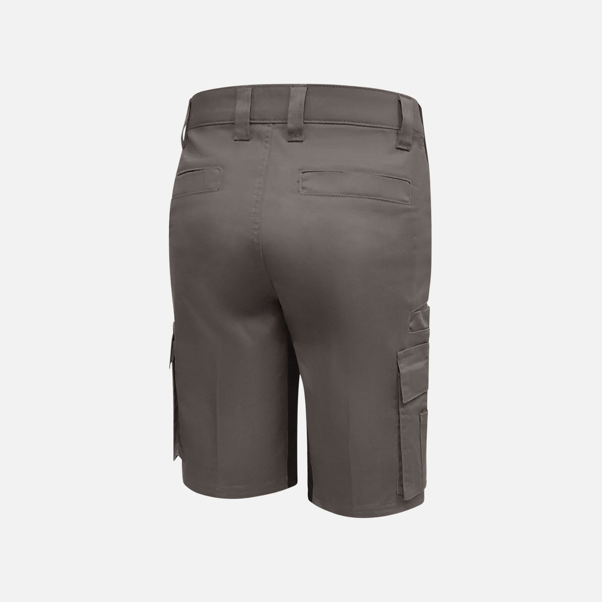 Shorts cargo extensibles WRTK pour le travail, gris, avec poches multiples et tissu durable, offrant flexibilité et confort optimal.