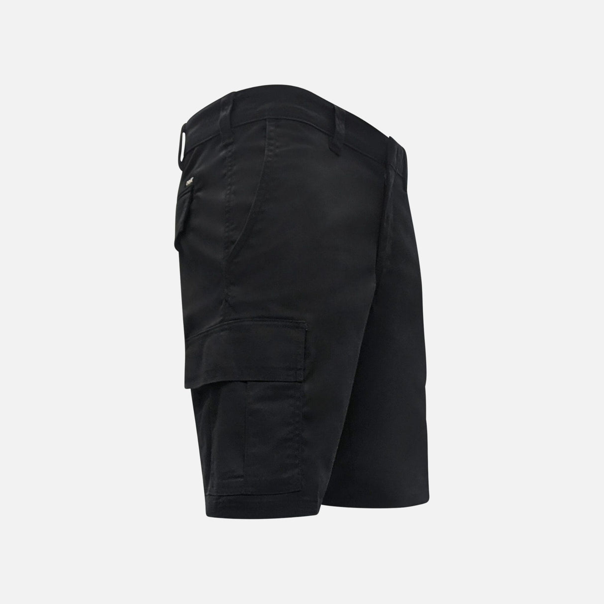 Short de travail extensible WRTK, pantalon pratique avec rangement, noir, conçu pour le confort et la durabilité.