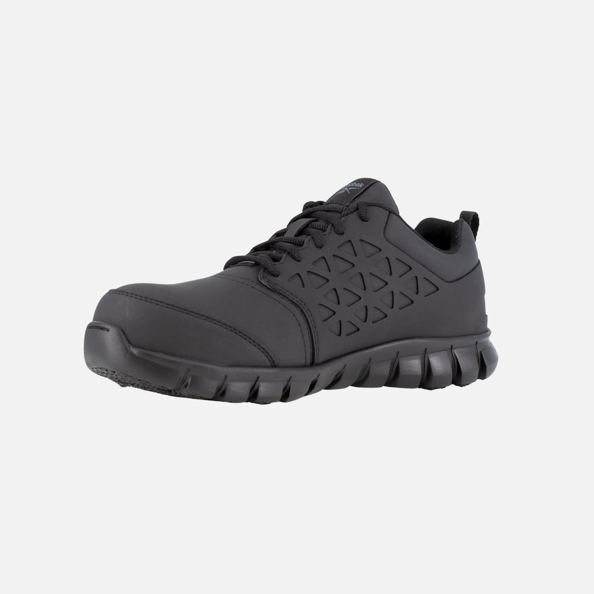 Souliers de travail Reebok Work Sublite Cushion noirs, légers et flexibles, adaptés pour confort et sécurité au travail.