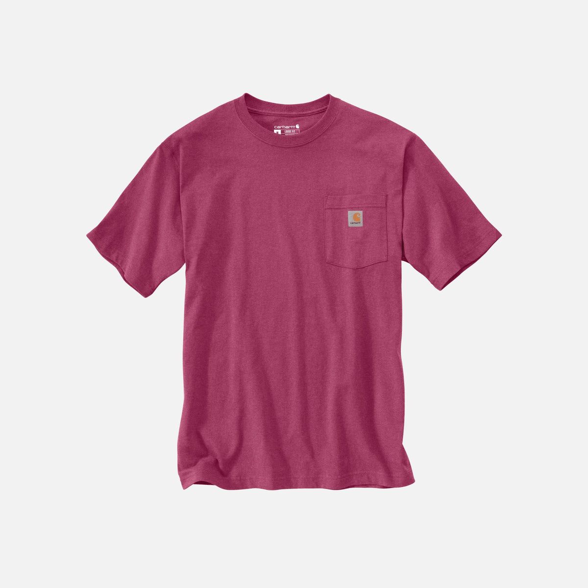 T-shirt manches courtes Carhartt en coton épais avec poche, vêtement décontracté pour homme, style robuste et confortable.