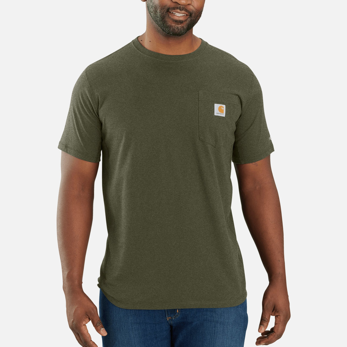 T-shirt-a-manches-courtes-Carhartt-106652-G73-devant-mannequin