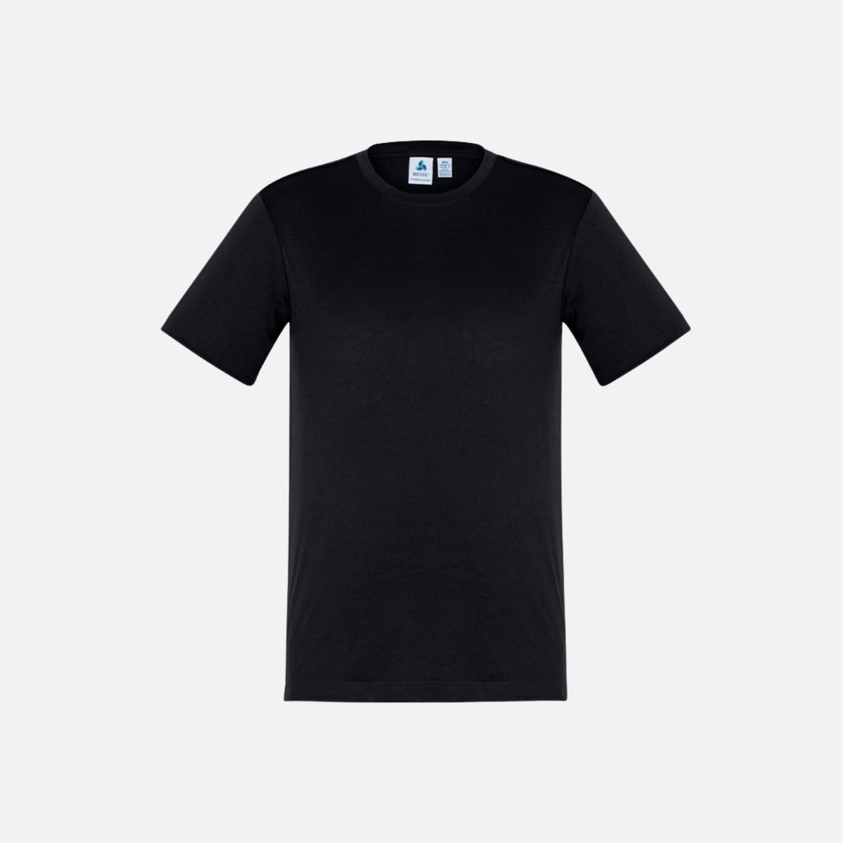 T-shirt à manches courtes noir Biz T802MS, vêtement pour homme ou femme, texture douce et coupe classique visible sur l'image.