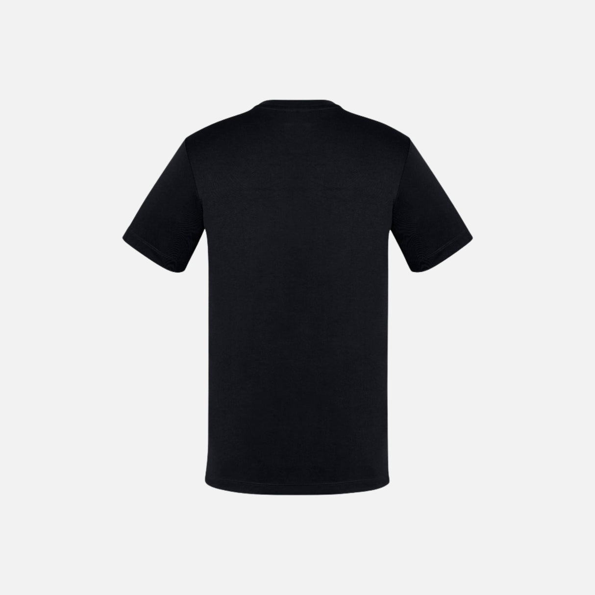 T-shirt à manches courtes Biz T802MS noir, vêtement casual en coton pour homme, vue de face avec col rond.