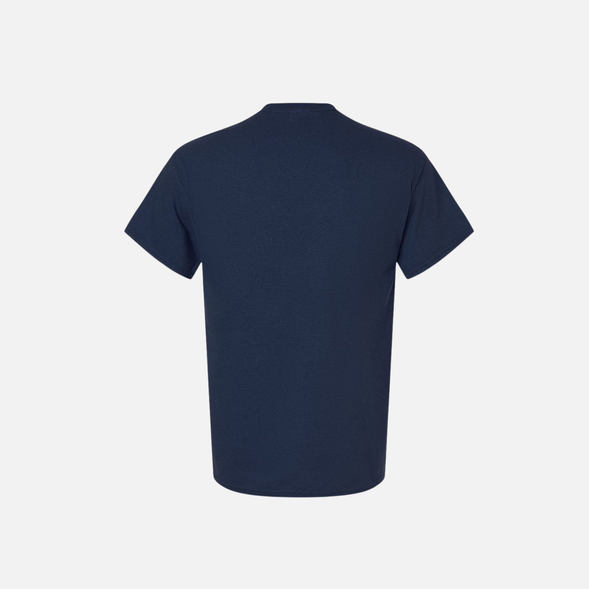T-shirt unisexe en coton prérétréci Gildan 2000 bleu marine, manches courtes, tenue classique et robuste.
