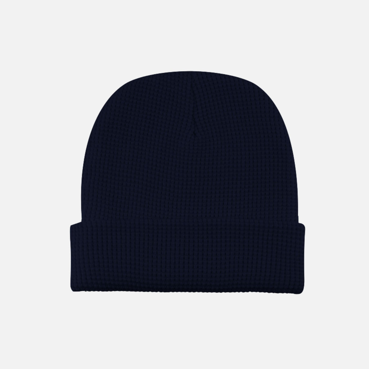 Tuque gaufrée avec revers marine de DML Creation, accessoire chaud et tendance en vêtements-tuques-corpo.