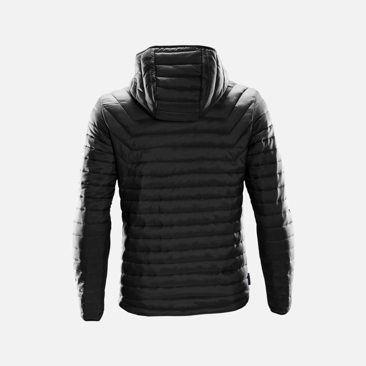 Veste matelassée pour homme Stormtech Gravity en noir et gris, vêtement chaud et léger pour l'hiver.