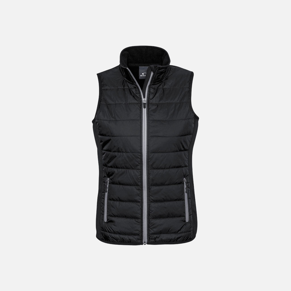 Veste-zippee-sans-manche-femme-Biz-J616L-gris-noir-devant