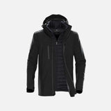 Veste 3-en-1 Stormtech Matrix Homme XB-4, manteau imperméable et isolant avec capuche amovible, vue de face.