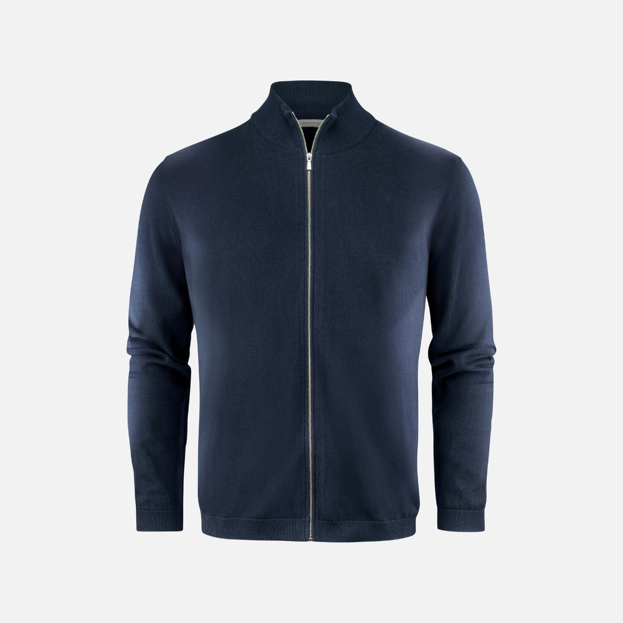 Cardigan zippé en tricot pour homme James Harvest Ashland, veste confortable avec fermeture éclair, couleur gris clair.