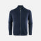 Cardigan zippé en tricot pour homme James Harvest Ashland, veste confortable avec fermeture éclair, couleur gris clair.