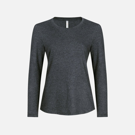 T-shirt à manches longues ATC EuroSpun, vêtement pour homme, en coton gris, vue de face sur fond blanc.