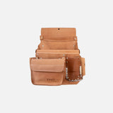 Sac à outils en cuir 3 poches avec pochette magnétique pour gaucher – Organisation et efficacité