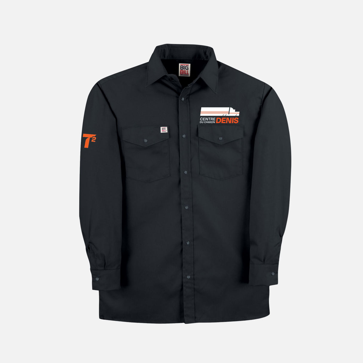 Chemise de travail robuste et légère de la marque Big Bill, vêtement de type chemise pour le travail, en tissu durable.