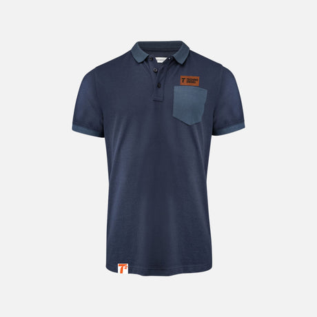 Polo bicolore pour homme James Harvest en coton avec col contrasté, style décontracté et moderne.