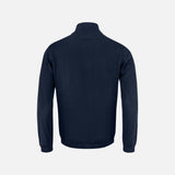 Cardigan zippé en tricot pour homme James Harvest Ashland, veste confortable en maille grise avec fermeture éclair.
