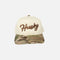 Casquette HUSKY L'Essentiel en tissu, vue de face, avec logo brodé, pour accessoires-casquettes-tuques.