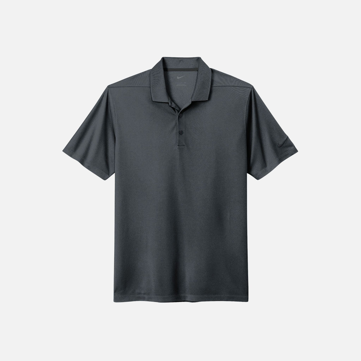 Polo à manches courtes Nike pour homme en coton bleu avec col et boutons, vêtement de sport élégant.
