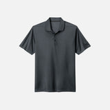 Polo à manches courtes Nike pour homme en coton bleu avec col et boutons, vêtement de sport élégant.