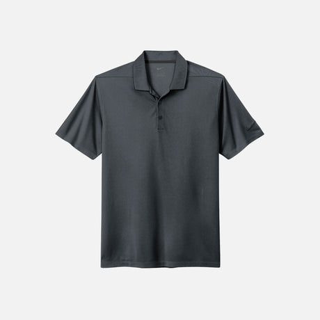 Polo à manches courtes Nike pour homme en coton bleu avec col et boutons, vêtement de sport élégant.