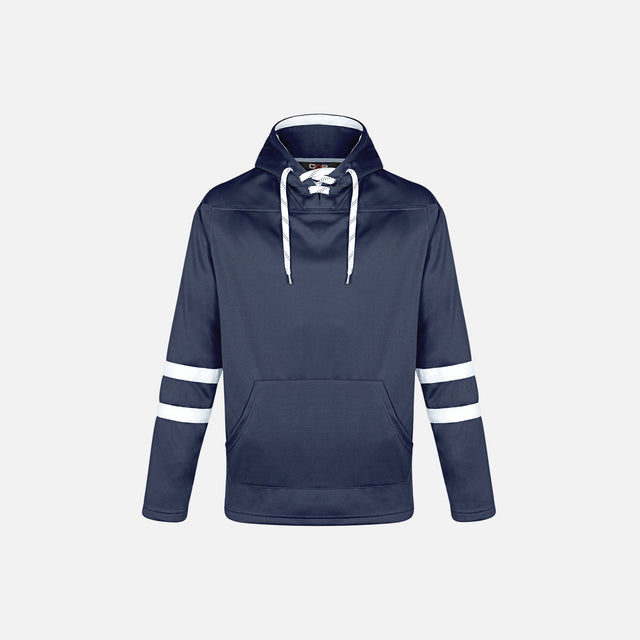 Chandail à capuchon en molleton Canada Sportswear, style sportif, confort durable, tissu doux, couleur gris clair.