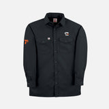 Chemise de travail Big Bill en tissu léger et robuste, portée sur mannequin, avec col et manches longues.