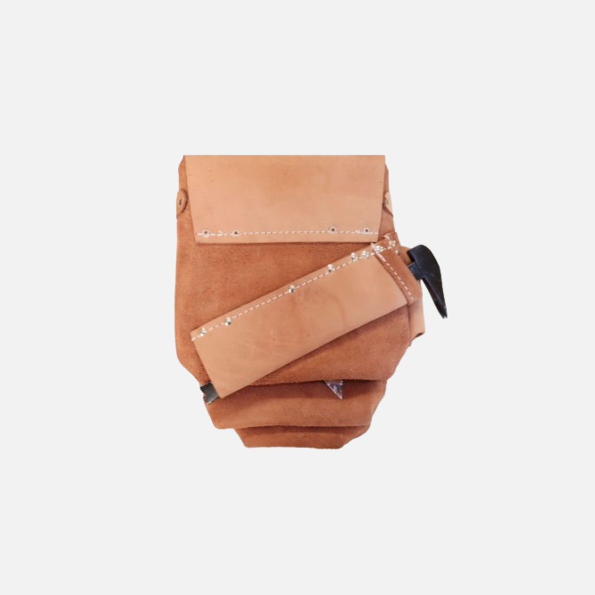 Sac à outils en cuir 4 poches à rabat court – Compact et ergonomique