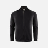 Cardigan zippé en tricot pour homme James Harvest Ashland, veste confortable en laine avec capuche et fermeture éclair.