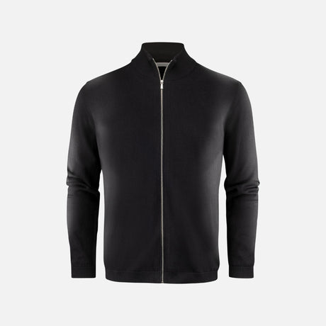 Cardigan zippé en tricot pour homme James Harvest Ashland, veste confortable en laine avec capuche et fermeture éclair.