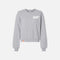 Pull en molleton à col rond American Apparel, style décontracté, tissu doux, couleur gris clair, adapté pour un look casual.