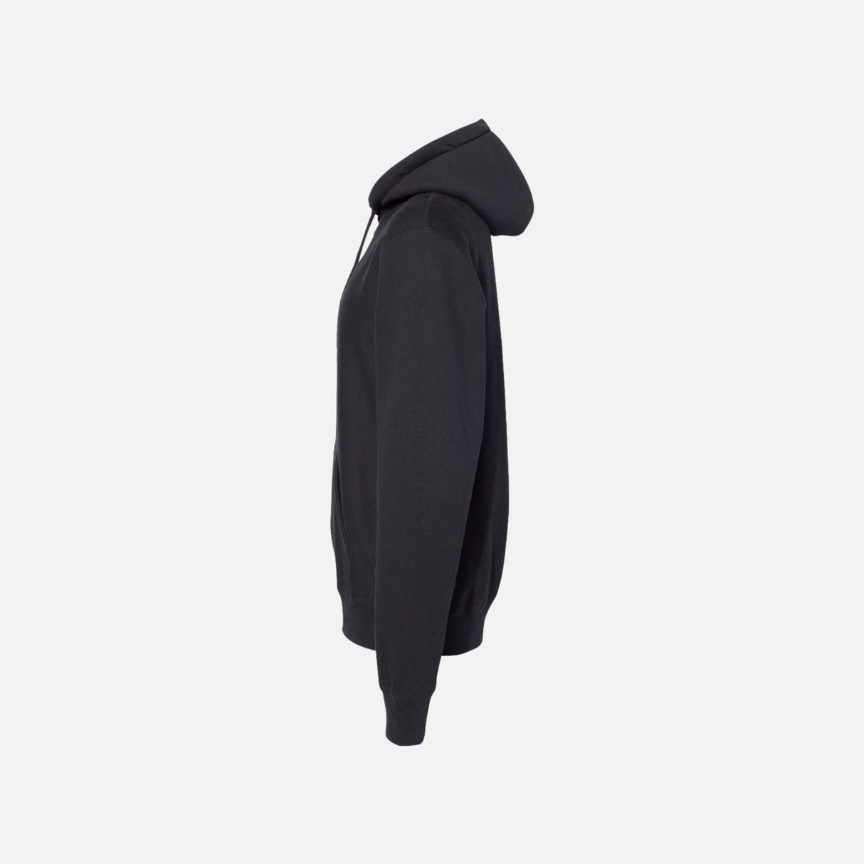Pull à capuche épais unisexe Legend en coton épais, avec capuche ajustable et logo discret, porté en extérieur.