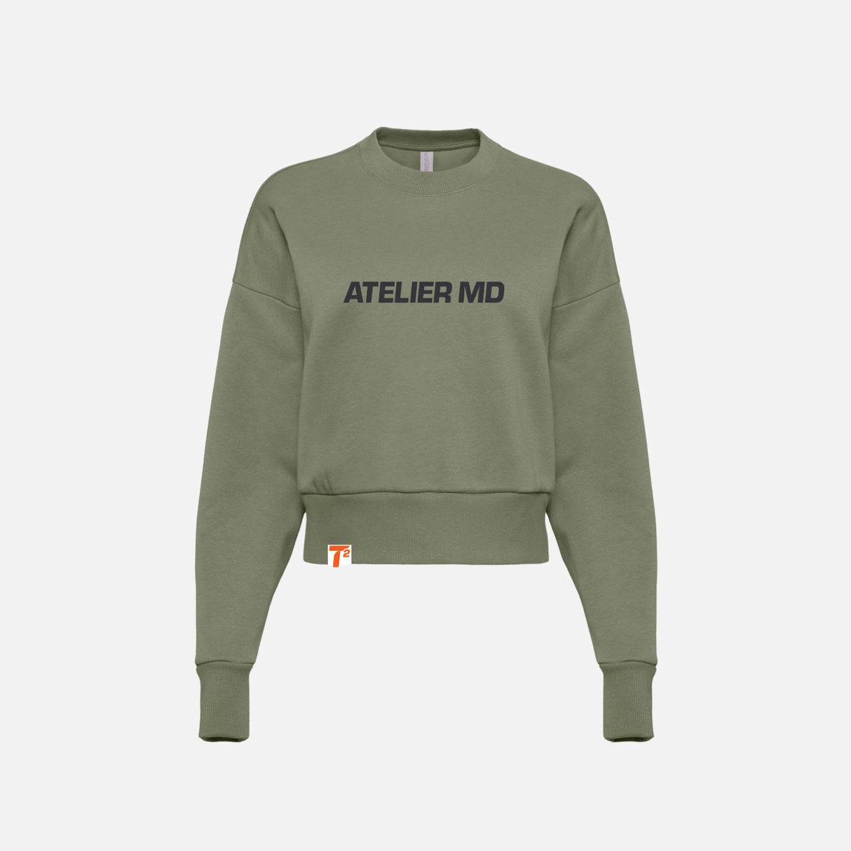 AMD-Chandail-col-rond-Next-Level-9087-Olive-pale-devant