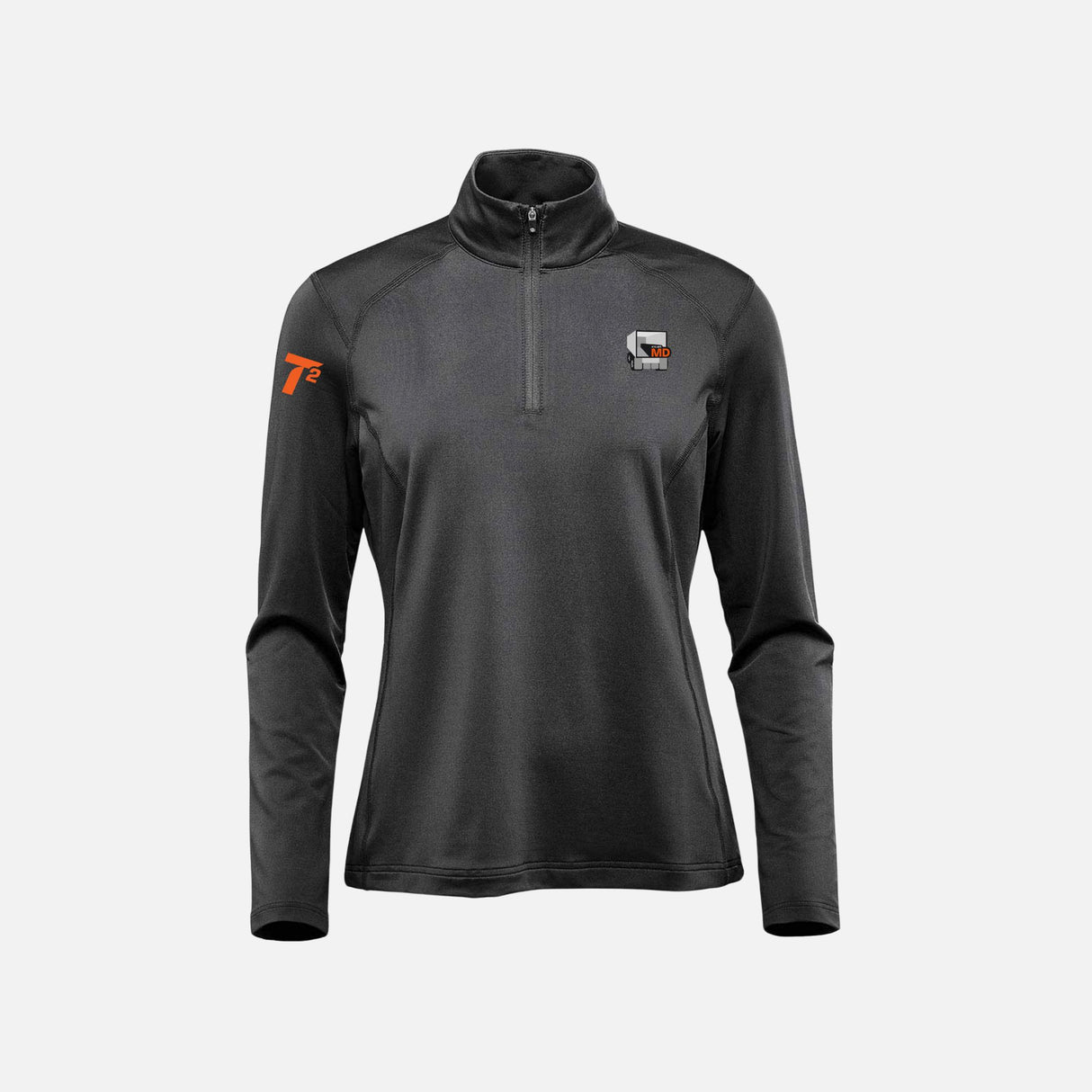 AMD-Chandail-quart-zip-femme-Stormtech-QT1W-noir-devant