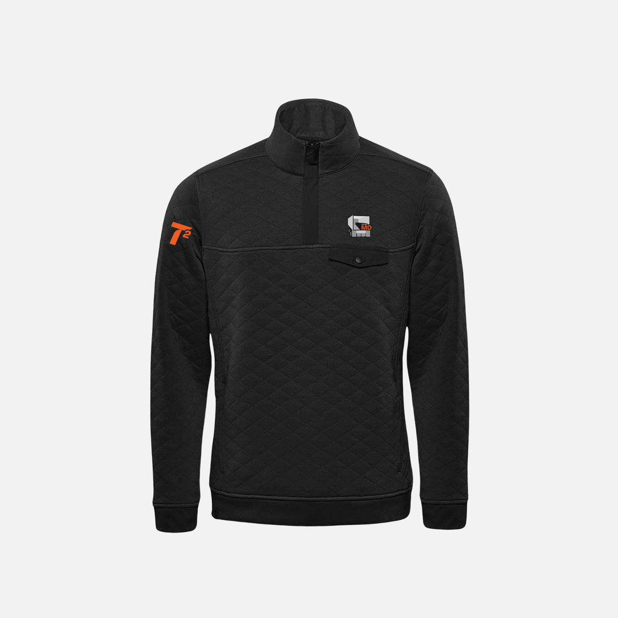 AMD-Chandail-quart-zip-homme-Stormtech-KXP1-noir-devant
