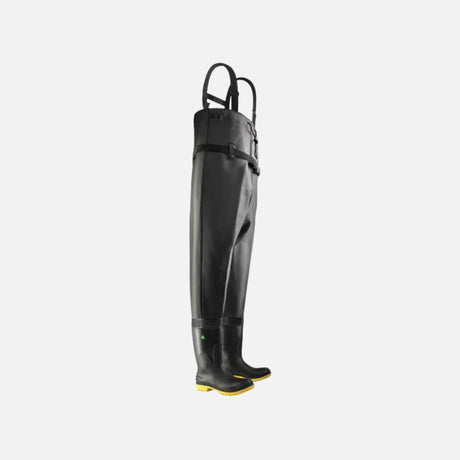 Bottes de pluie de sécurité Dunlop 54 pouces en noir, imperméables et robustes pour protection professionnelle