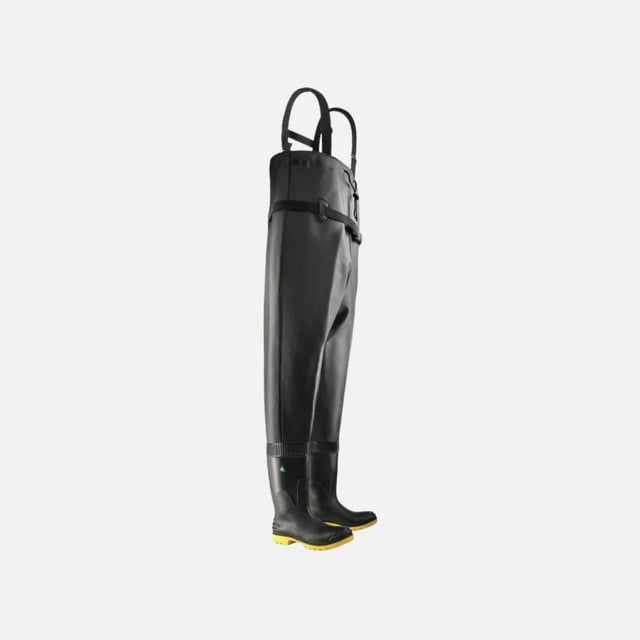 Bottes de pluie de sécurité Dunlop 54 pouces en noir, imperméables et robustes pour protection professionnelle