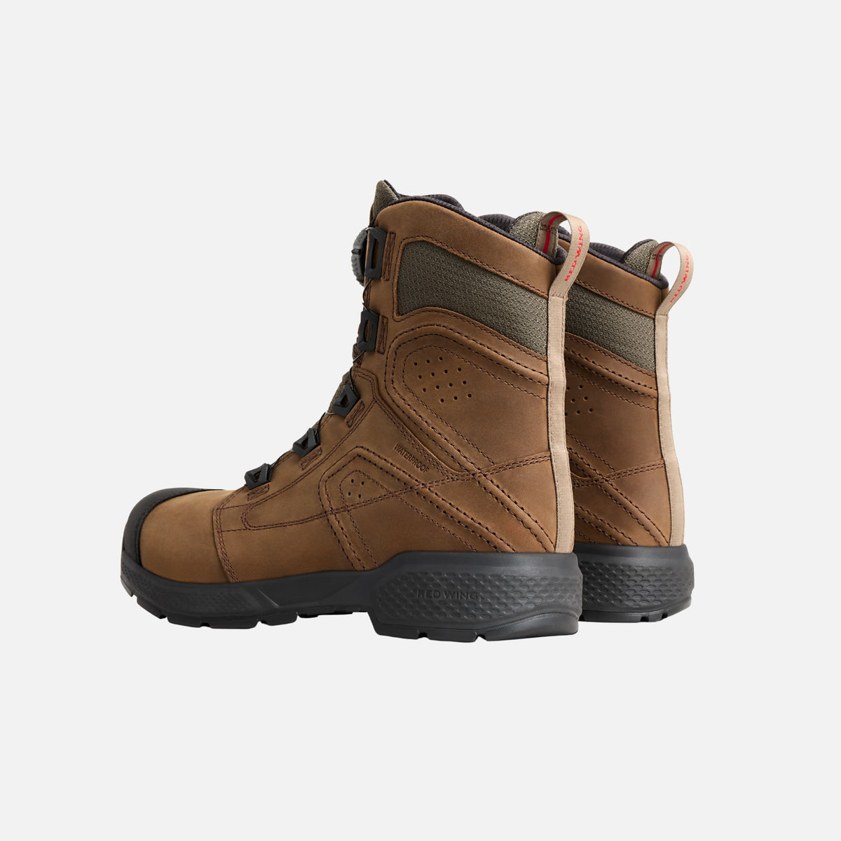 Bottes de travail Red Wing Exos Lite avec système BOA, légères, en brun, de 8 pouces, conçues pour la sécurité CSA.