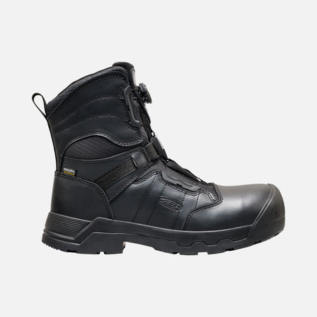 Bottes de travail imperméables Keen Oshawa 8 pouces, protection CSA, noir, robustes et confortables pour le travail.
