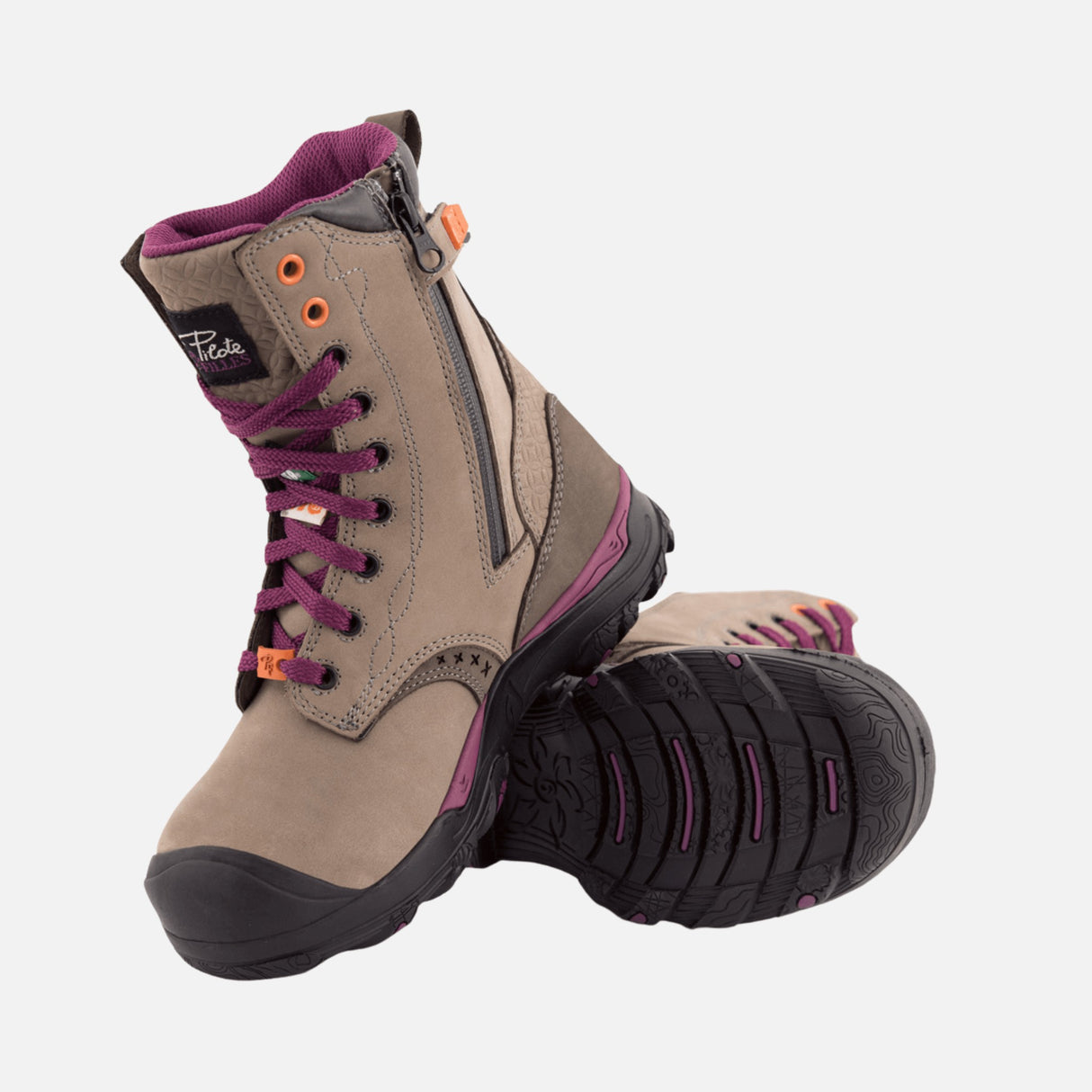 Botte-travail-femme-Pilote_filles-PF648G-gris-paire