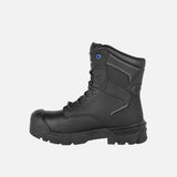 Bottes de travail Acton Driller noires avec protection métatarsienne interne et imperméabilité, chaussure robuste pour le travail.