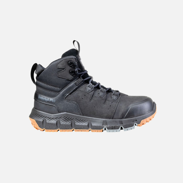Bottes de travail Timberland 6 pouces noires avec embout en alliage et protection CSA, construction robuste.