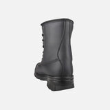 Bottes de travail STC avec embout d'acier, confort durable, chaussure spécialisée noire pour usage professionnel.