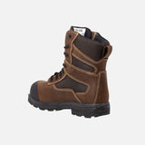 Bottes de travail Husky imperméables et légères, modèle 5725GT, couleur brun, style bottes-8po, vues de face.