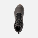 Bottes de travail Puma Fusion avec ajustement BOA et protection composite, gris, en cuir robuste et semelle antidérapante.